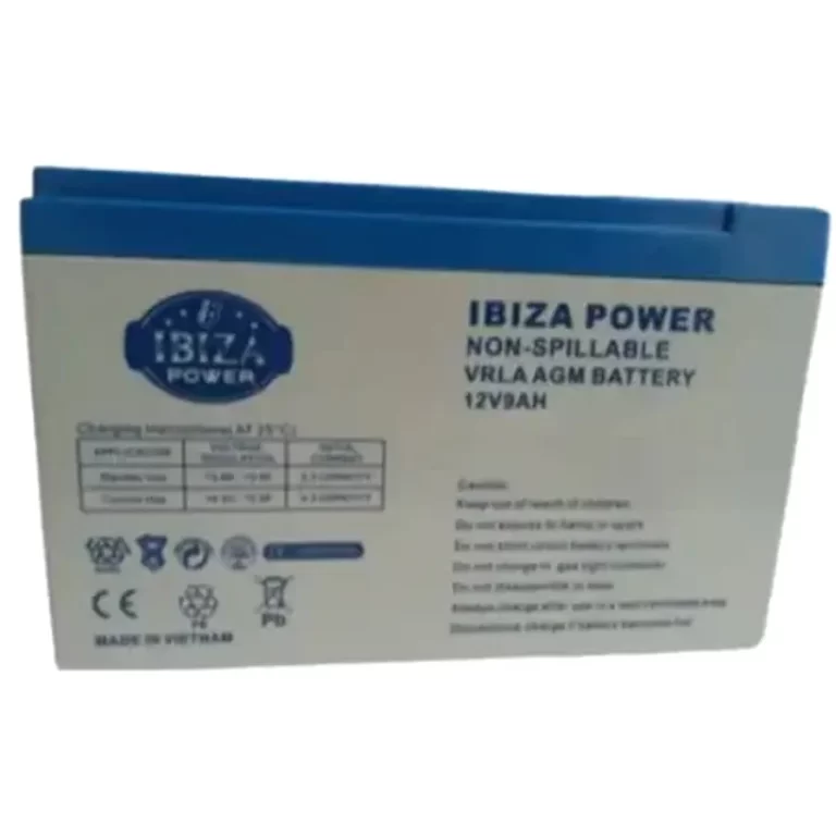باطری ماشین شارژی 12 ولت 9 آمپر IBIZA POWER — تصویر 2